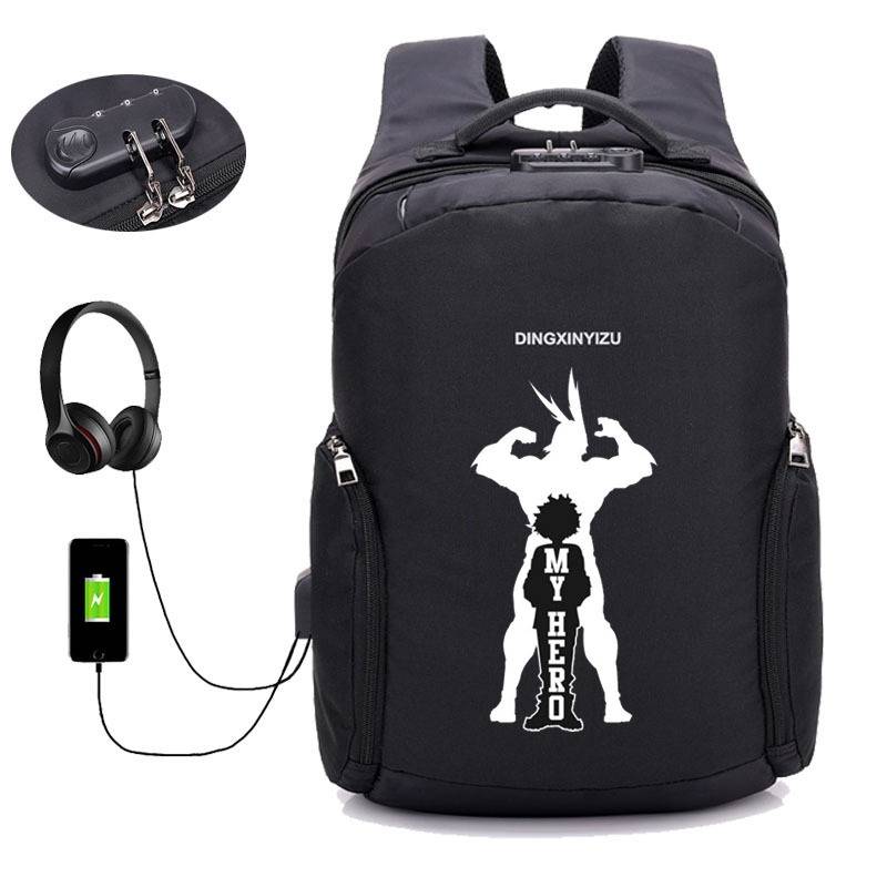 Dhfrends My Hero Academia-Himiko Durable Waterproof Anti-Theft Laptop Backpack Travel Backpack with USB Charging Port 17 in Suitable for Men and Women
