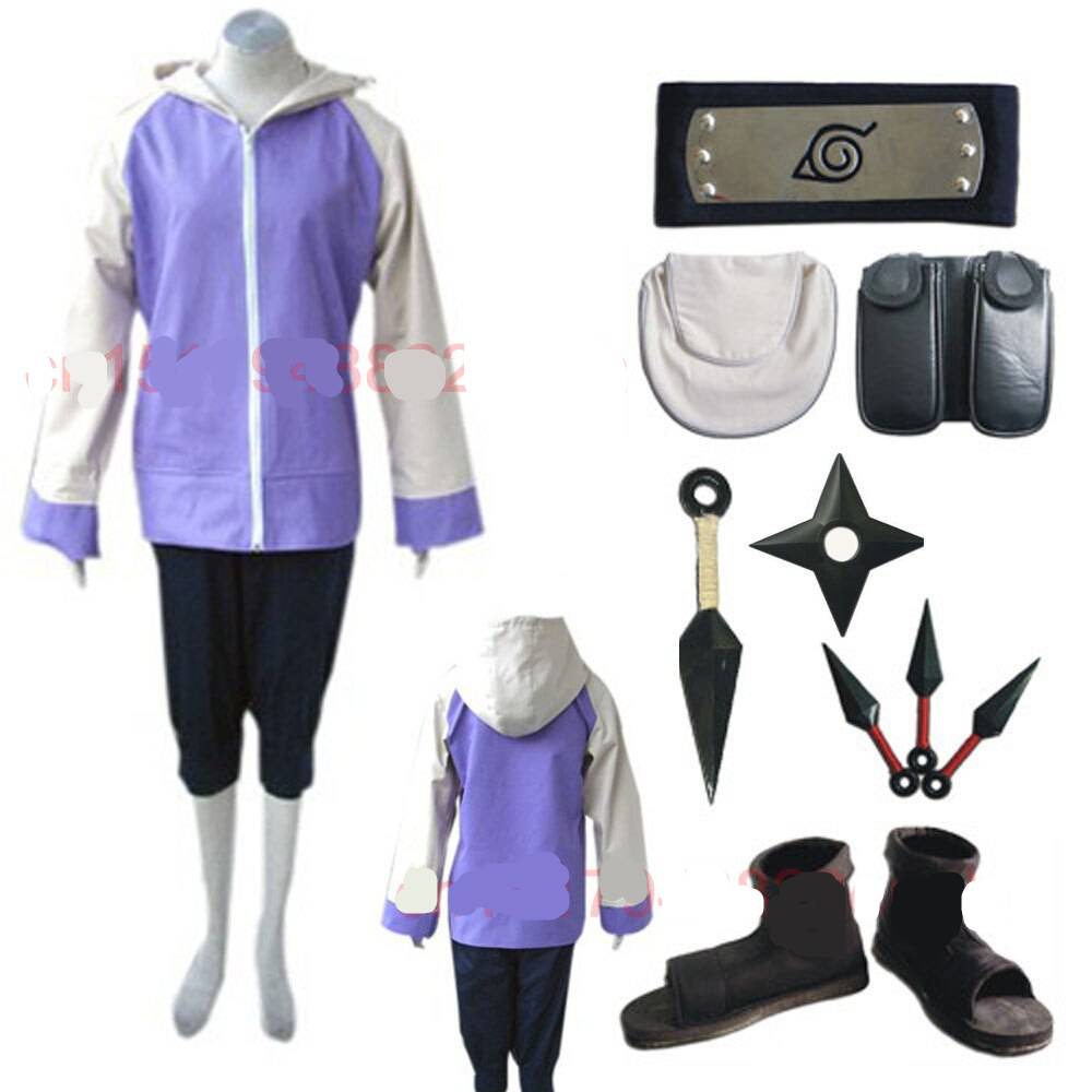 Thời trang mặc Anime Naruto Hyuga Hinata Cosplay Costume