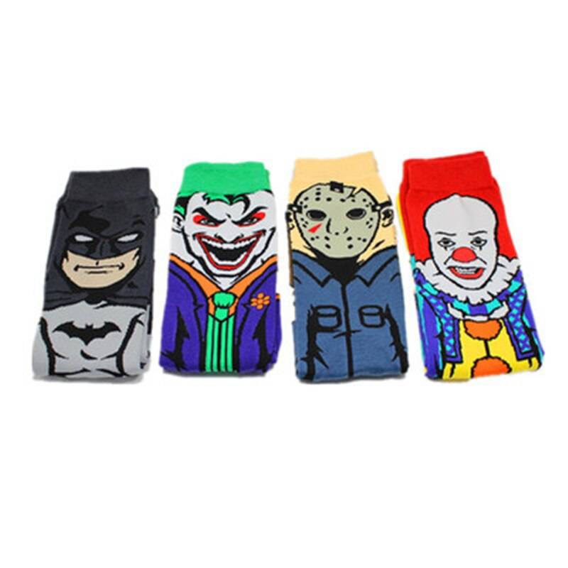 Batman TDK Joker Cotton Socks Colorful Halloween High Quality Cosplay Costume Batman TDK Joker Cotton Socks Colorful Halloween High Quality Cosplay Costume