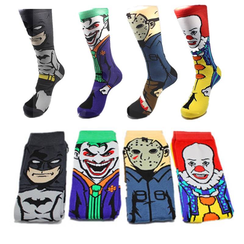 Batman TDK Joker Cotton Socks Colorful Halloween High Quality Cosplay Costume Batman TDK Joker Cotton Socks Colorful Halloween High Quality Cosplay Costume