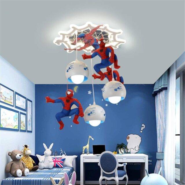 Pendant Lights Modern Christmas Lighting Spiderman Hanging Lamp