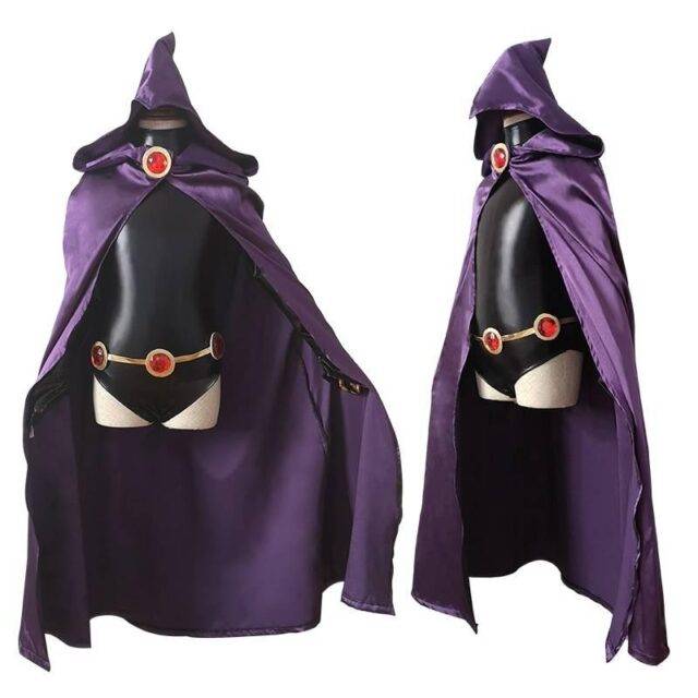 Raven Cosplay Belt Cloak Wig Halloween Costumes