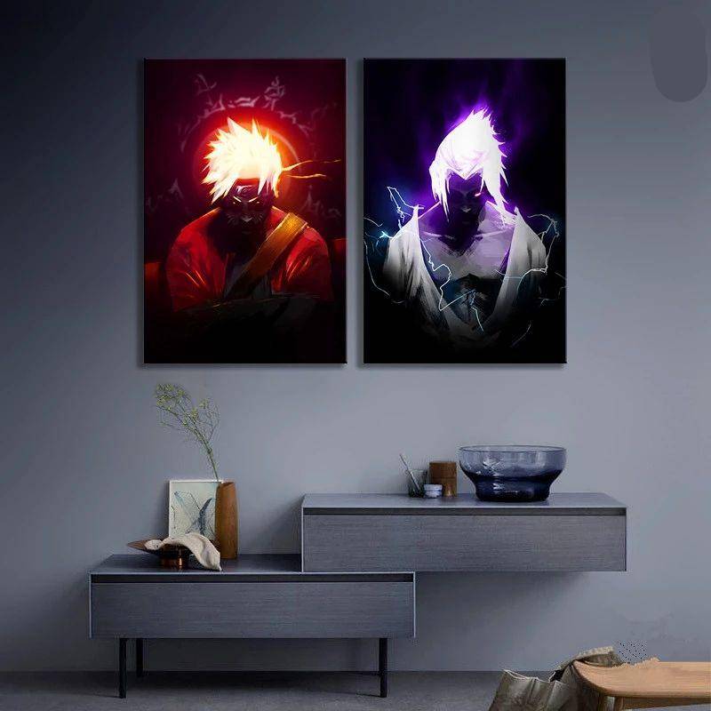 Poster cổ điển Trang trí tường Naruto Sasuke cổ điển