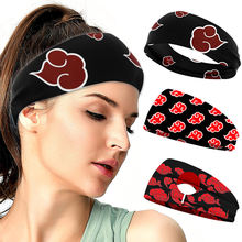 2022 Creative Anime Headbands Sharingan Konoha Red Cloud Headband Women Men Sport Outdoor Soft ElasticTurban Bandage Bandanas