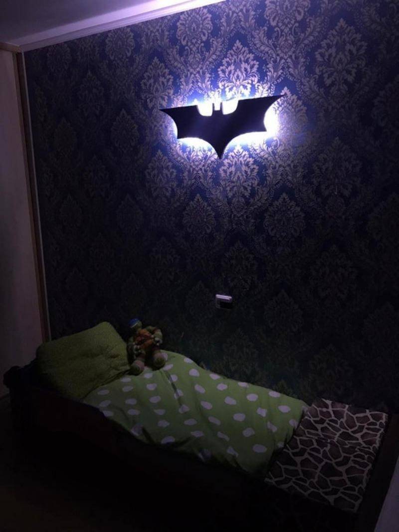 Wall Lights LED Batman Lighted Sconce Bat Wings